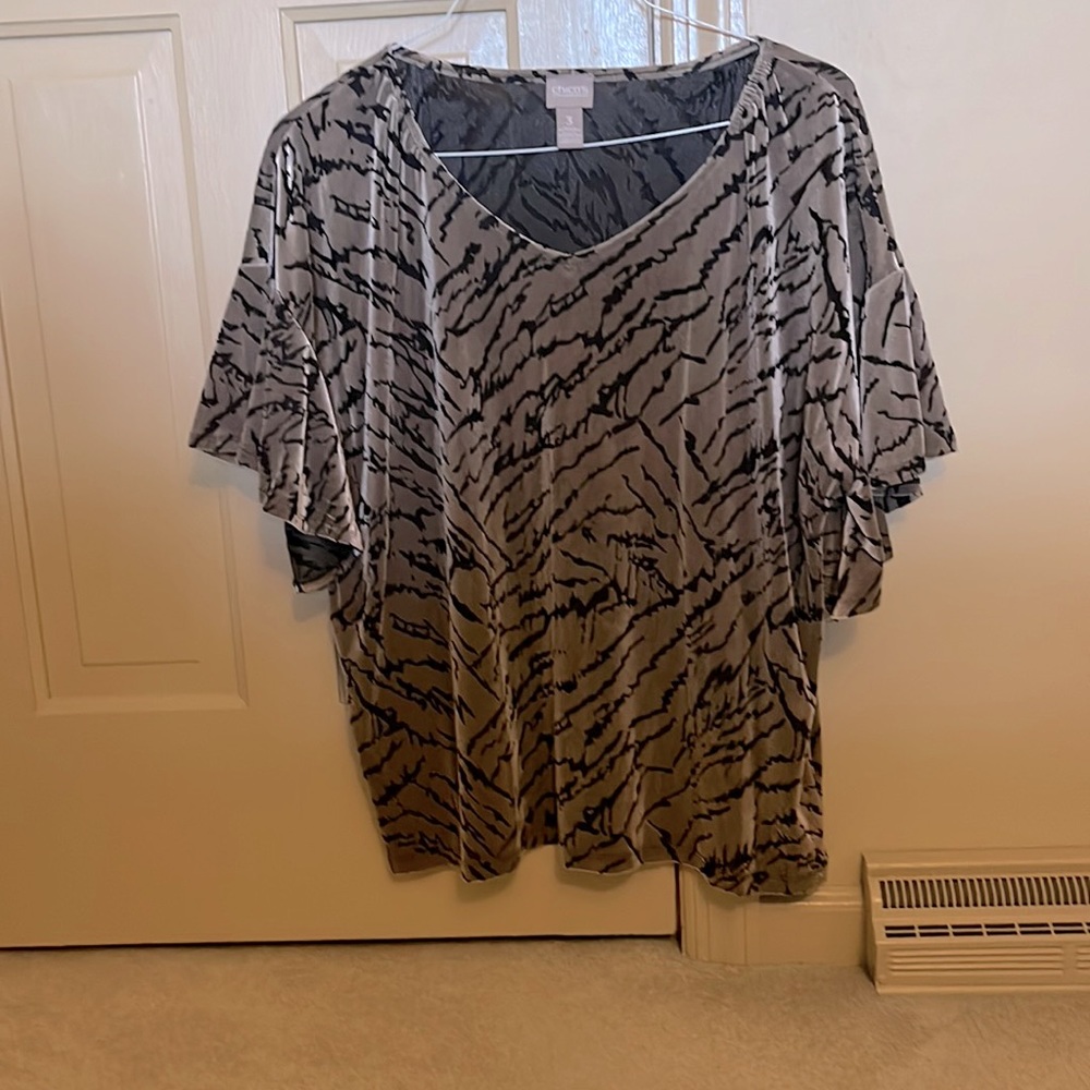 Animal print velveteen burnout too